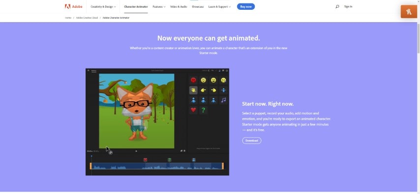Adobe Character Animator Software, A Cartoon Making Software that's easy to use
