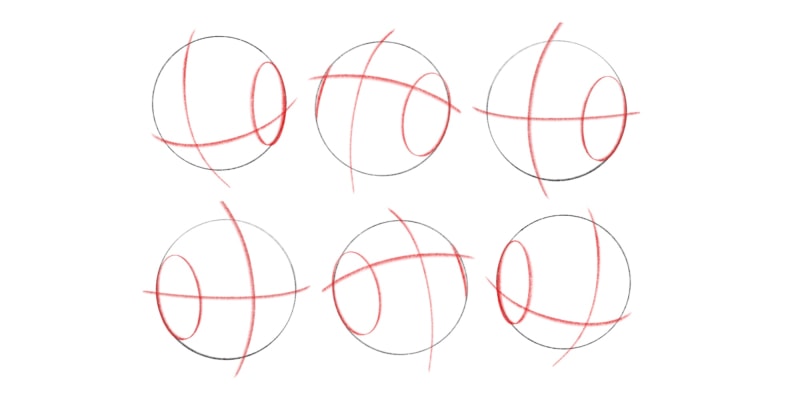 examples of head construction at different angles