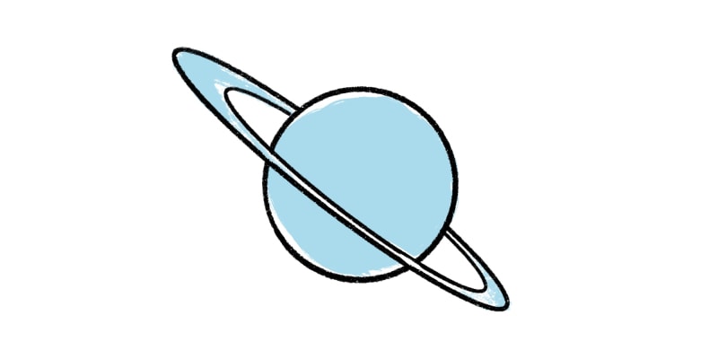 cartoon drawing of a planet, planets are great drawing ideas