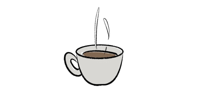 cute cartoon drawing of a cup of coffee