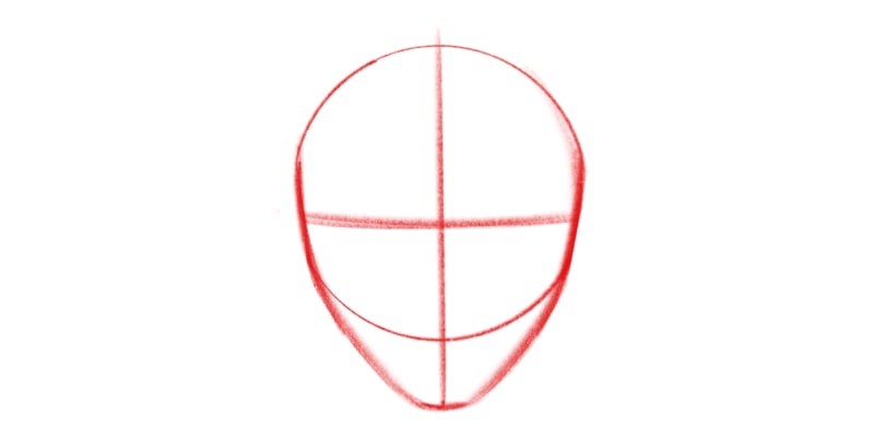 basic sketch of a head shape