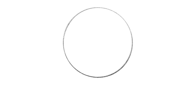 A simple circle drawing, first step on the head construction