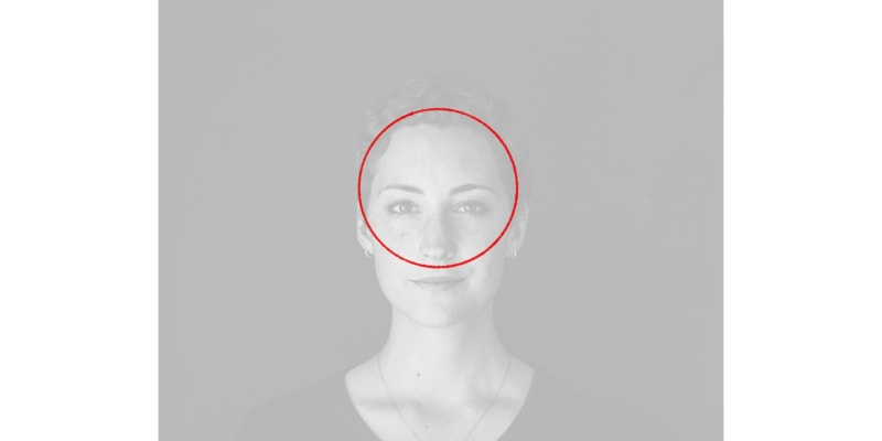 Reference Photo of a woman with a basic Circle shape For The Head