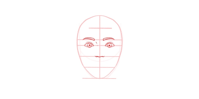 how to draw a human face steps