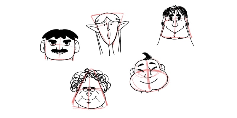 different ways to draw faces