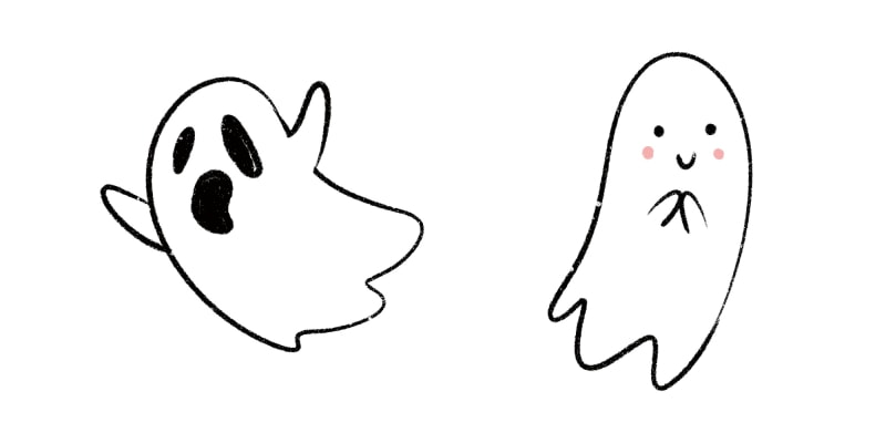 cute ghosts drawings