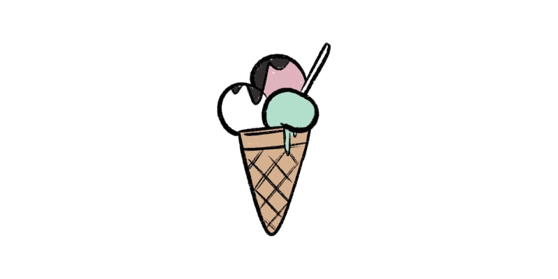 cute sketch idea of ice cream