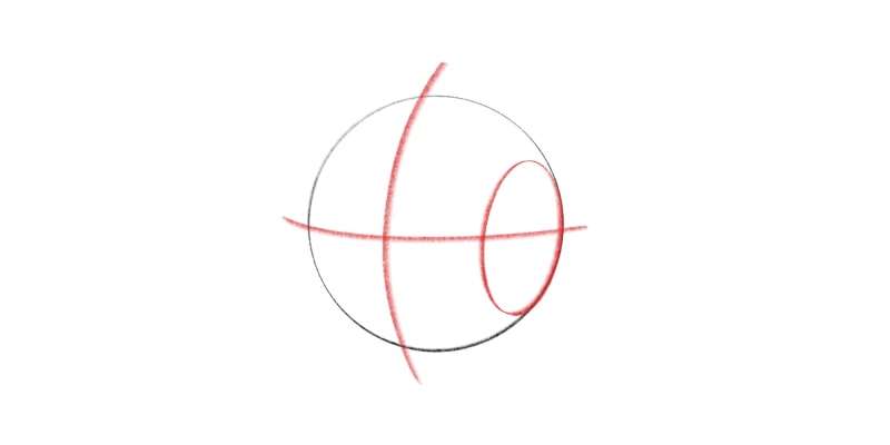 sphere drawing of a head
