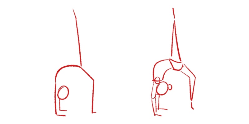 image showing different ways of doing gesture drawing