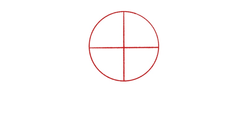 image showing how To Draw The Head, Start With A Circle And Find Its Center