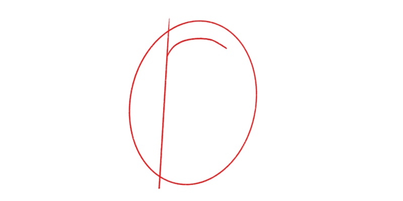 Draw A Curved Line For The Rim Of The Ear