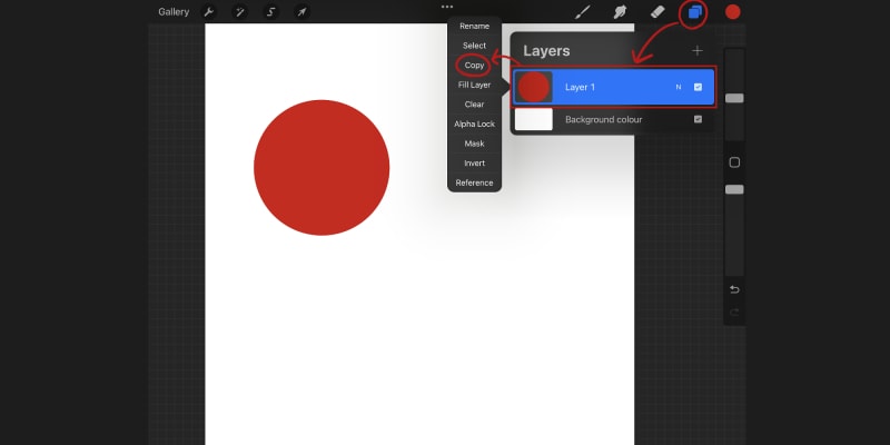 You Can Also Open The Layers Panel Tap Once On The Layer You Want To Duplicate And Then Tap Copy
