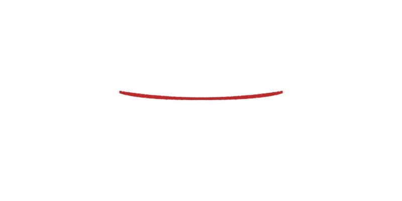 a simple horizontal line for a mouth
