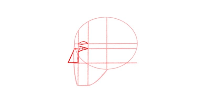Draw A Trapezium Shape For The Nose