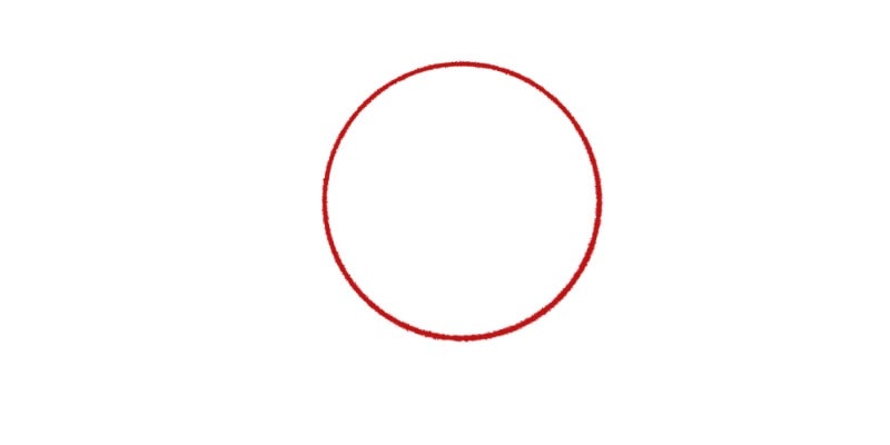 to draw a 3/4 view face, start by drawing a circle