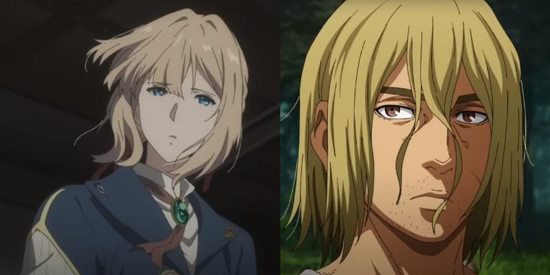 example of art from Violet Evergarden and Vinland Saga, a Realistic Anime Style