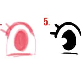 image showing how to draw cute eyes