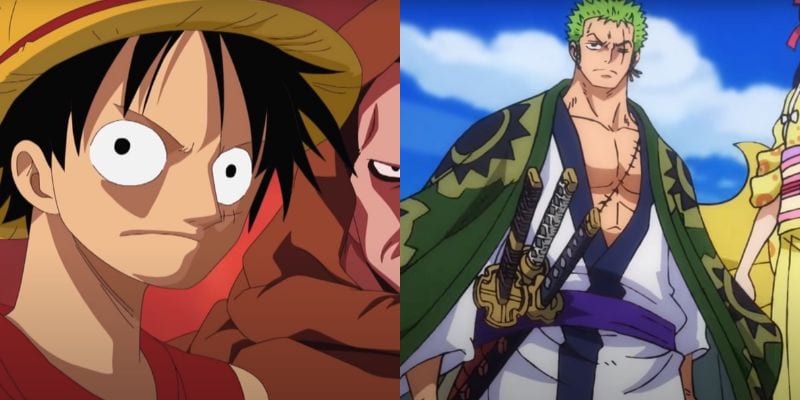 two examples of One Piece art style, a popular anime style by Eiichiro Oda