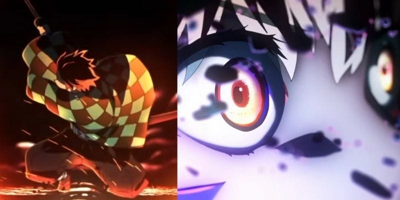 Studio Trigger anime art style examples from Cyberpunk Edgerunners and Kill la Kill featuring their signature neon colors and sharp pop-art aesthetic.