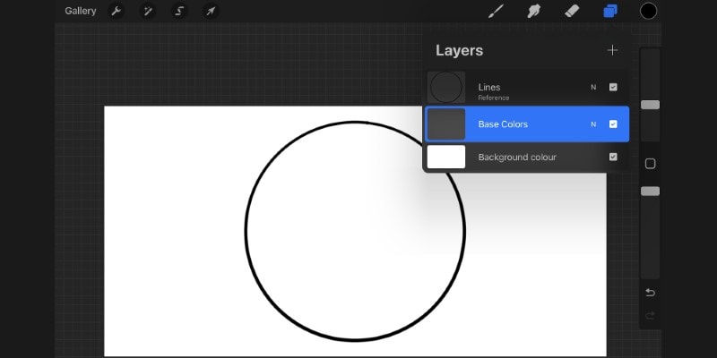 creating a new layer for the base colors