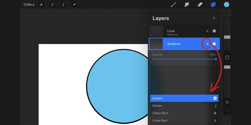 change the shadows blending mode to multiply