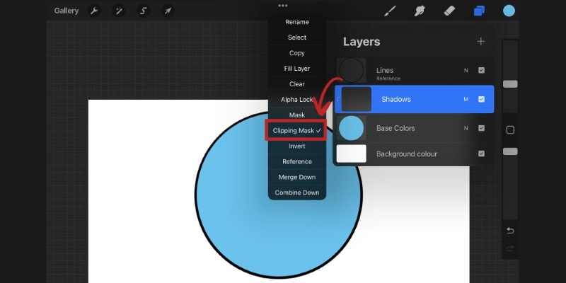 set your shadows layer to clipping mask