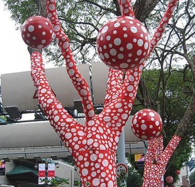 Ascension of Polkadots on the Trees by yayoi kusama