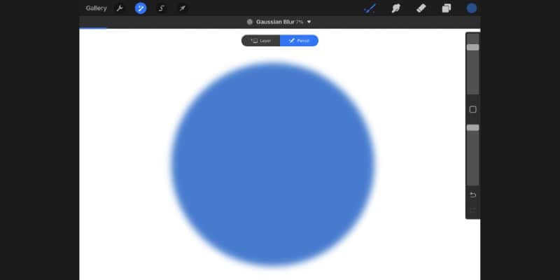 After Drawing The Blur Area You Can Use Your Finger To Adjust The Intesity Of The Blur