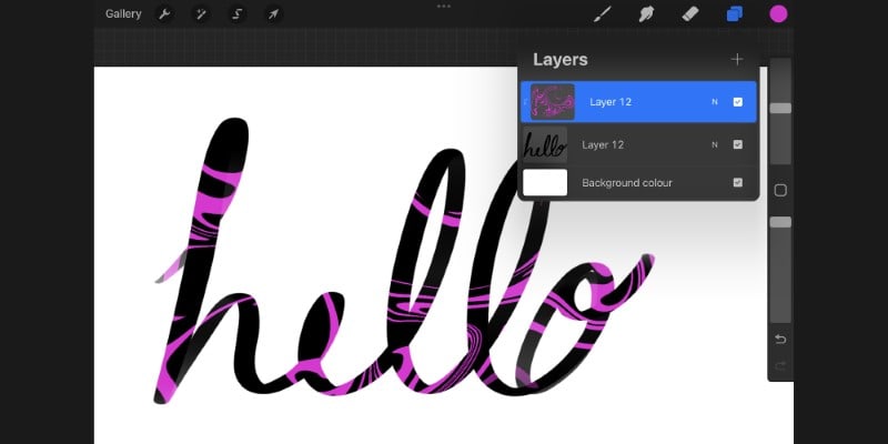 You Can Also Draw Your Own Lettering And Add Effects With A Clipping Mask