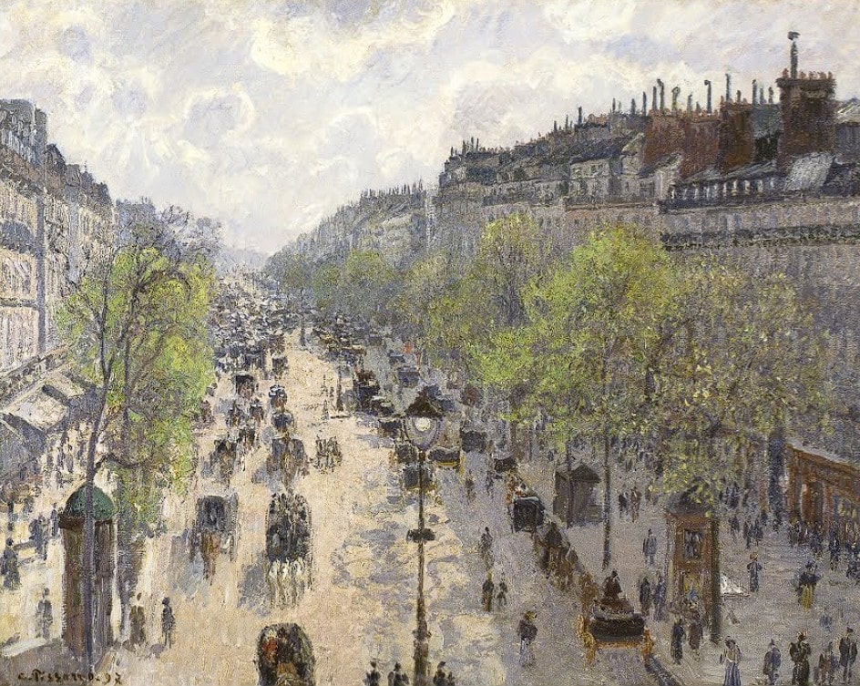 Camille Pisarro's Boulevard Montmartre, Spring