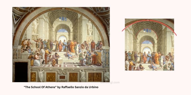 Curve Lines example, The School of Athens by Raffaello Sanzio da Urbino