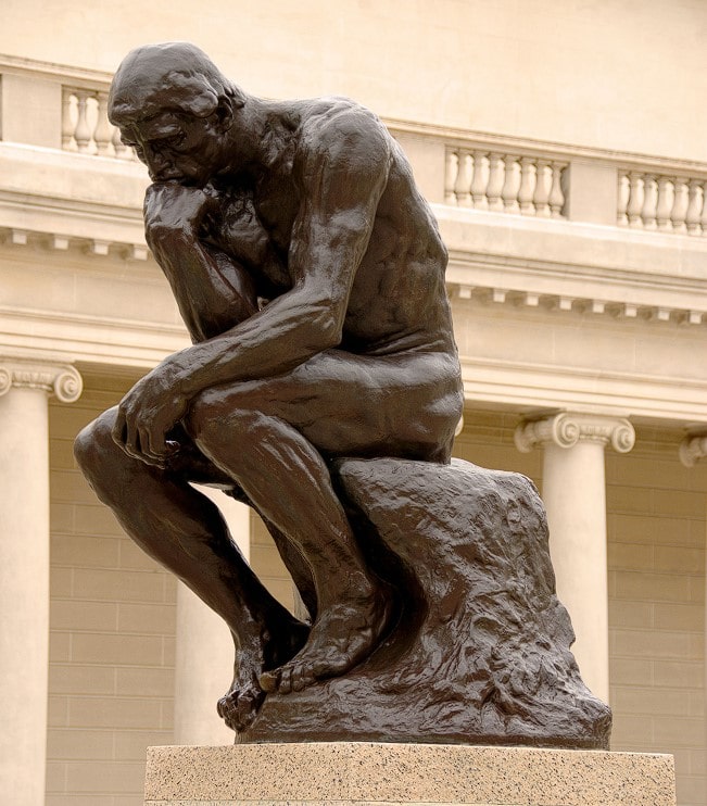 The Thinker by Auguste Rodin, Example of the Sculpture type of art form