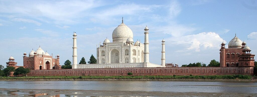 The Taj Mahal,example of mughal architecture in India