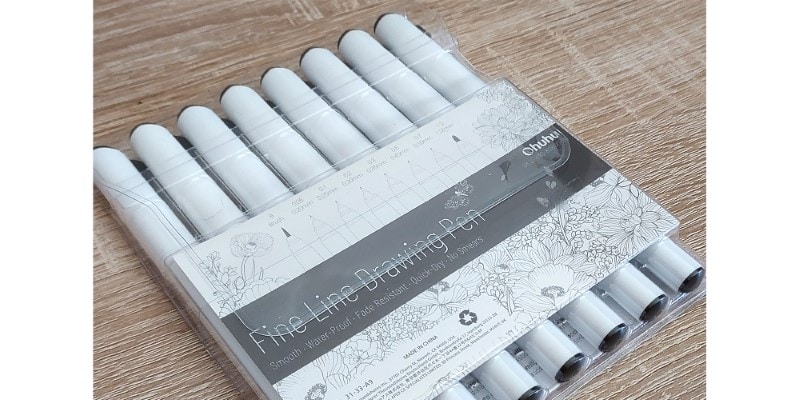 8 Fine Liner Drawing Pen Pack