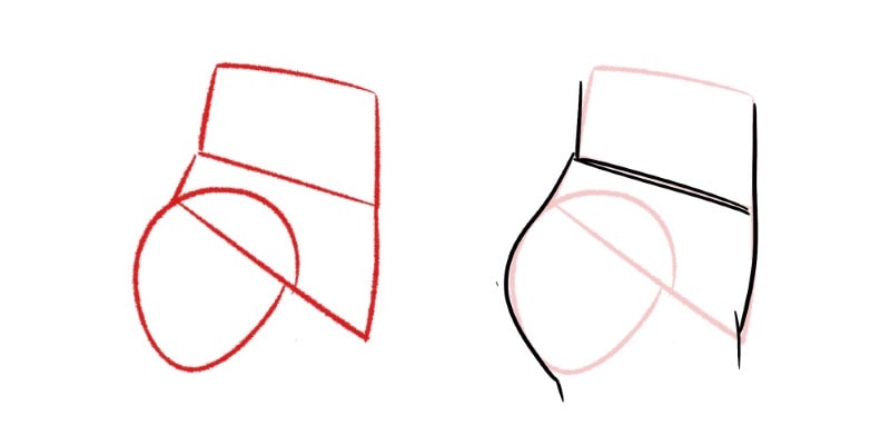 When Drawing The Waist And Hips From The Side The Shapes Are Rounder