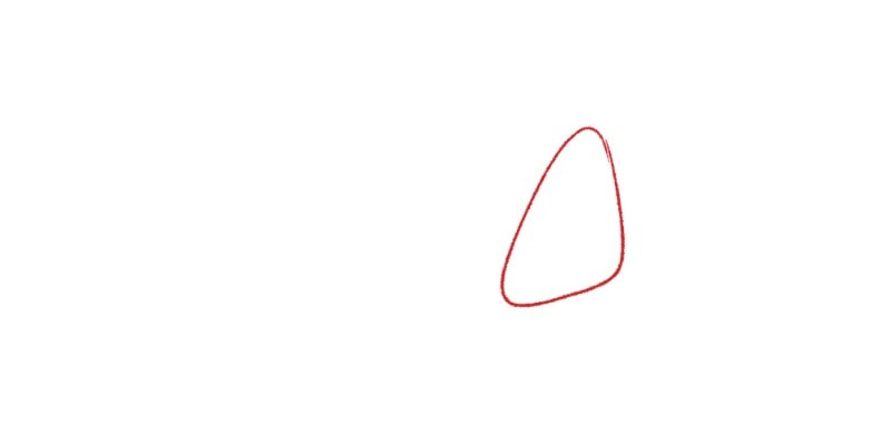 Draw A Rounded Triangle For The Heel