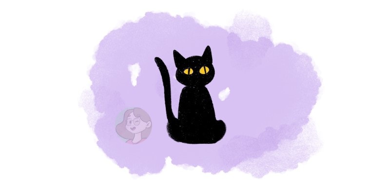a drawing of a black cat can always be a pretty scary drawing idea