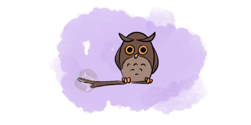 a big eyed owl drawing idea for halloween
