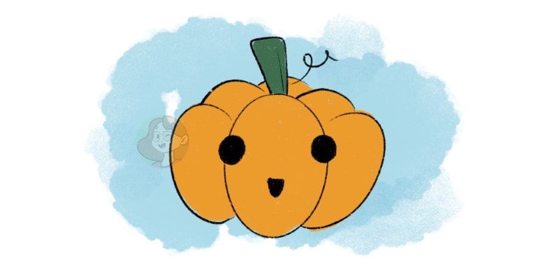 drawing of Pumpkin Jack-o-Lantern