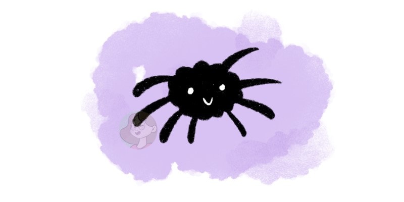 cute drawing of a spooky spider