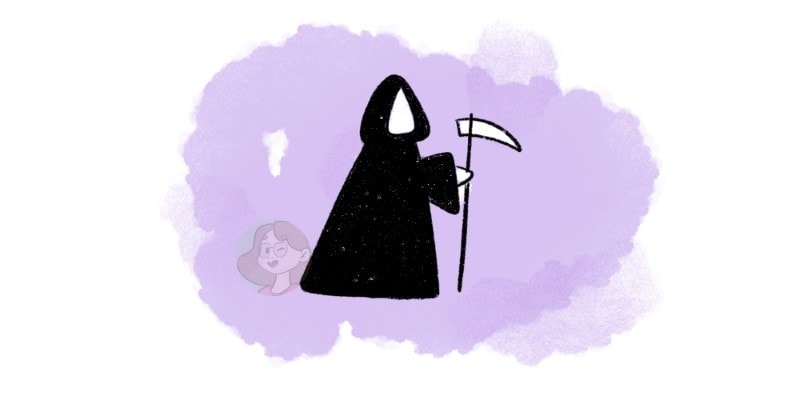 drawing of a grim reaper for halloween