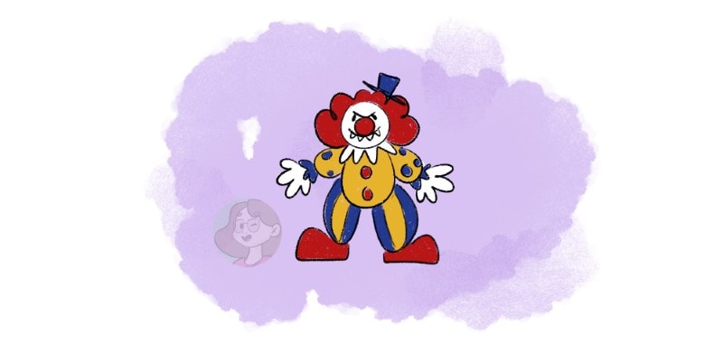 creepy carnival clown for halloween