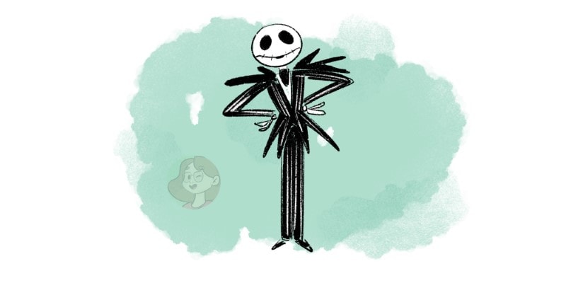 jack skellington drawing, fits both christmas and halloween drawing ideas!