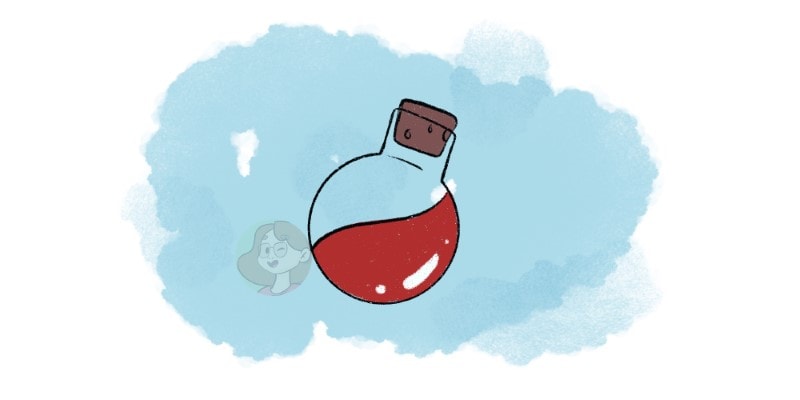 drawing of a health potion