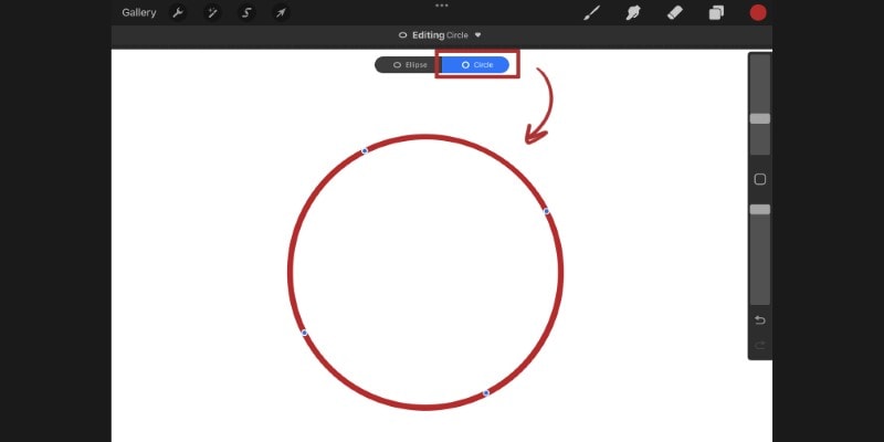 The Circle Option Will Transform The Shape Into A Perfect Circle