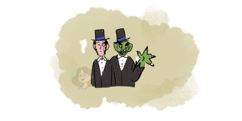 dr jekyll and mr hyde illustration for halloween idea