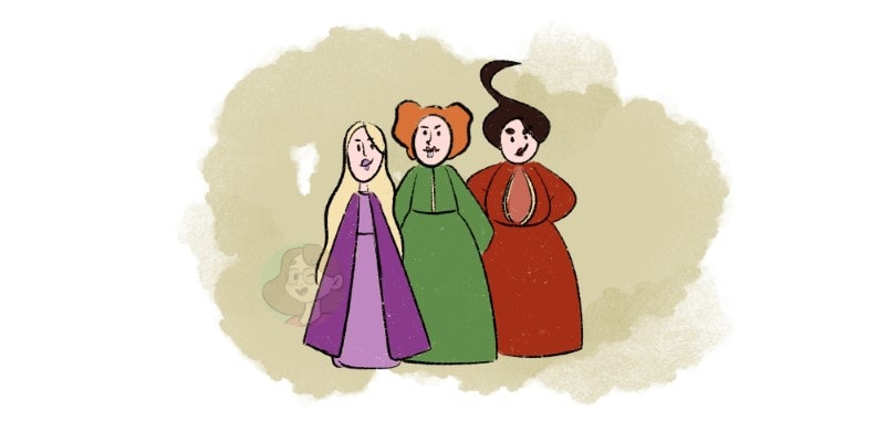 halloween drawing idea: the hocus pocus witches!