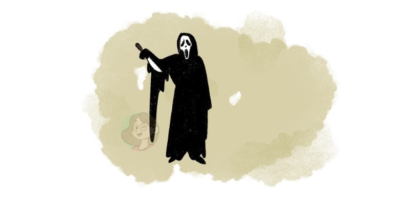 drawing of Ghostface