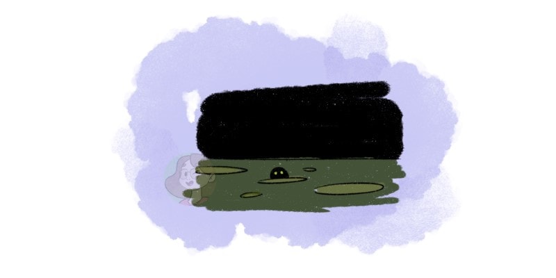 eerie swamp drawing idea for halloween