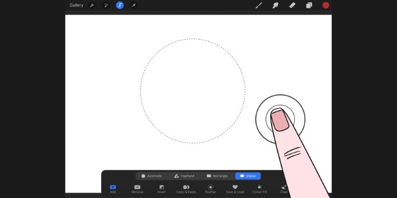 If You Tap And Hold With One Finger And Draw With The Pencil It Will Draw A Perfect Circle